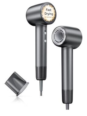 Professional 140000 RPM High-Speed Low Noise Blowdryer - Black